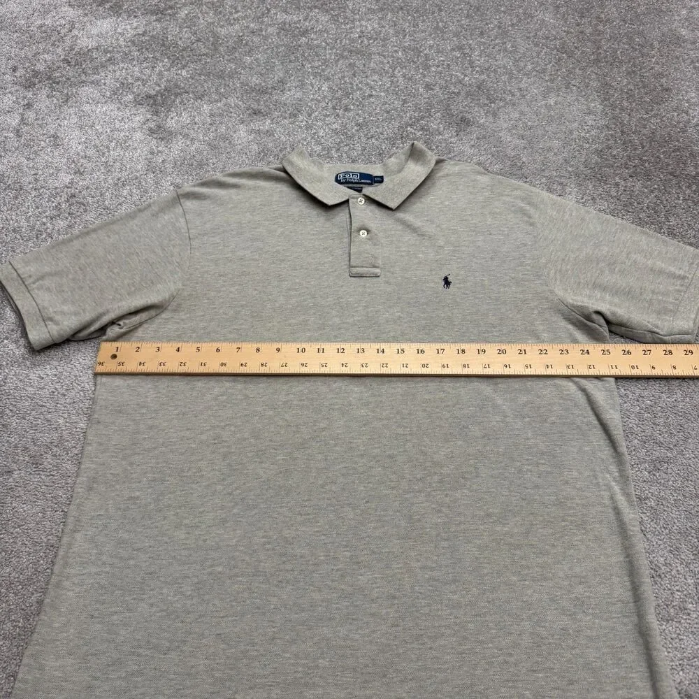 Polo By Ralph Lauren Short Sleeve Cotton Polo Shirt Mens XXL Gray Casual Preppy